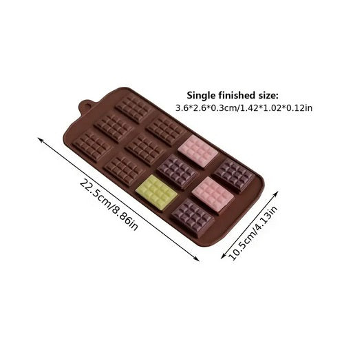 Mini Chocolate block Silicone Mold - Set of 2