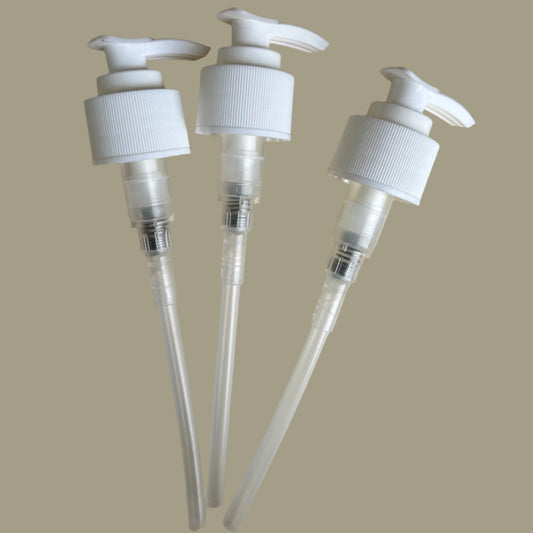 White Lotion Pumps - Veral 16cm Length, 28mm PP Neck (28410)