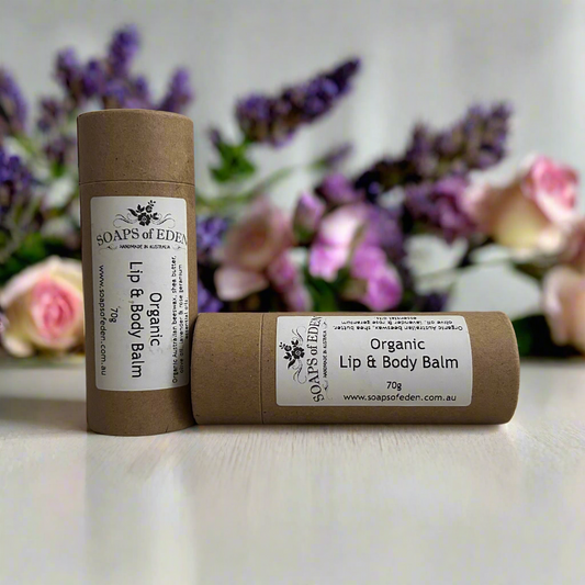 Two organic lip and body balms from Soaps of Eden