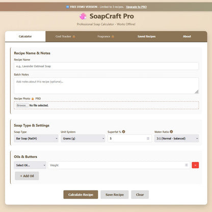 SoapCraft Pro License - Professional Soap Calculator - Early Bird Special!