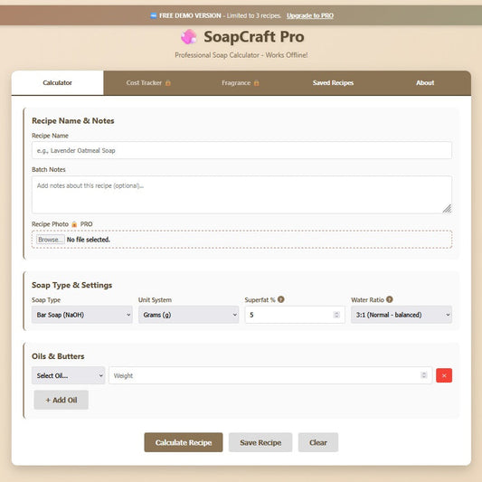 SoapCraft Pro License - Professional Soap Calculator