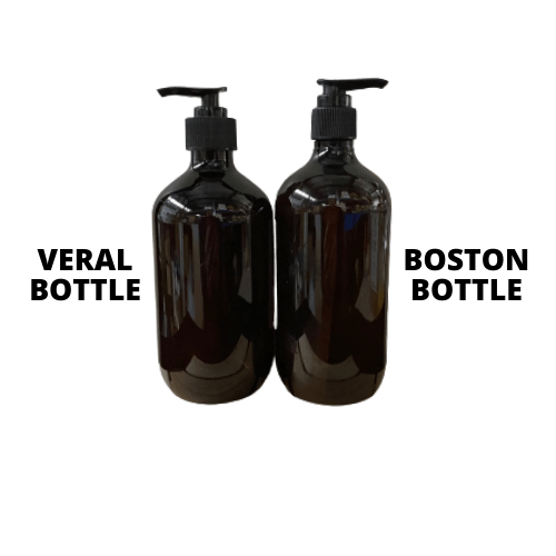 500ml Veral Amber Pump Bottle