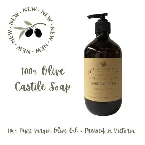 500ml 100% Olive Castile Liquid Soap Eucalyptus