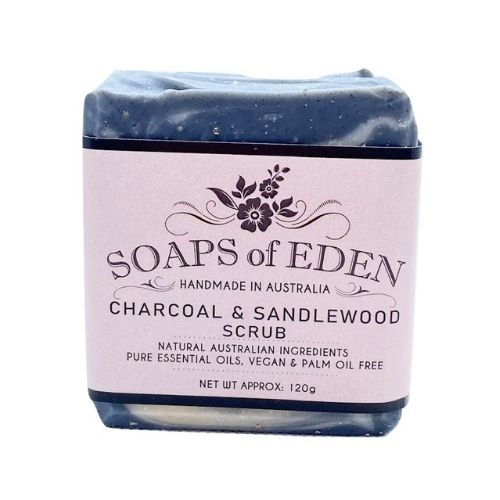 Sandalwood & Charcoal Scrub Bar - Soaps of Eden