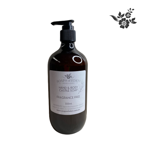 500ml Liquid Castile Soap Fragrance Free