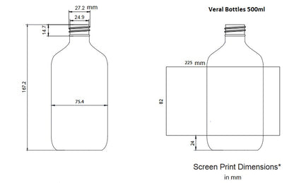 500ml Veral Amber Pump Bottle